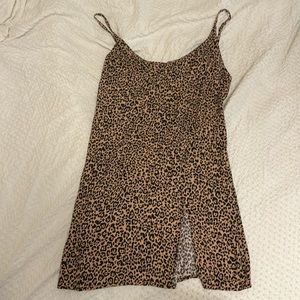 Reformation Marlowe Cheetah Print dress